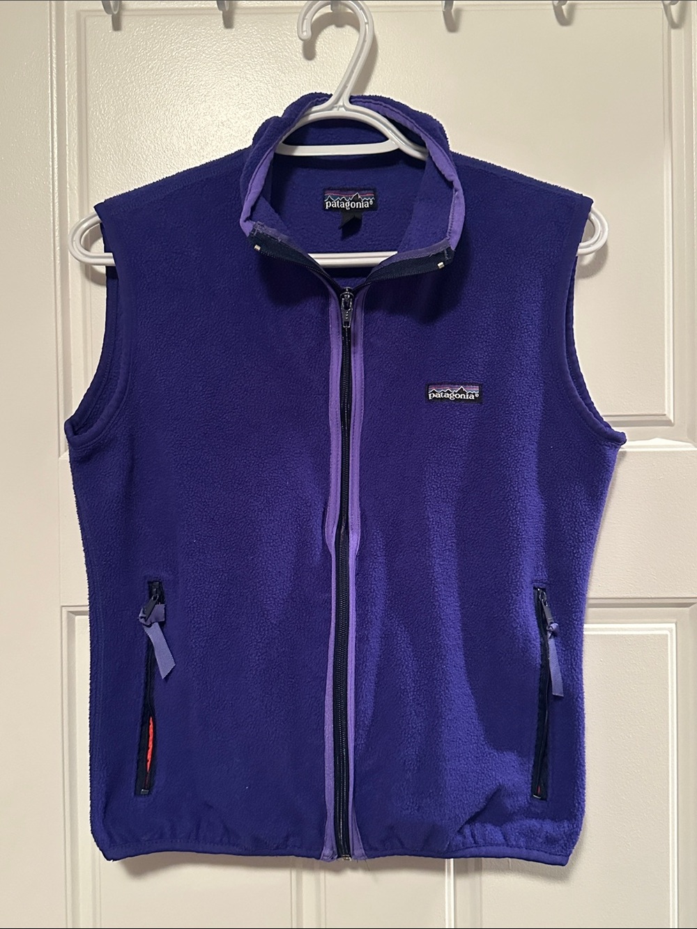 VTG 90s Patagonia Synchilla Fleece Vest Purple Pink Mesh Made in USA M